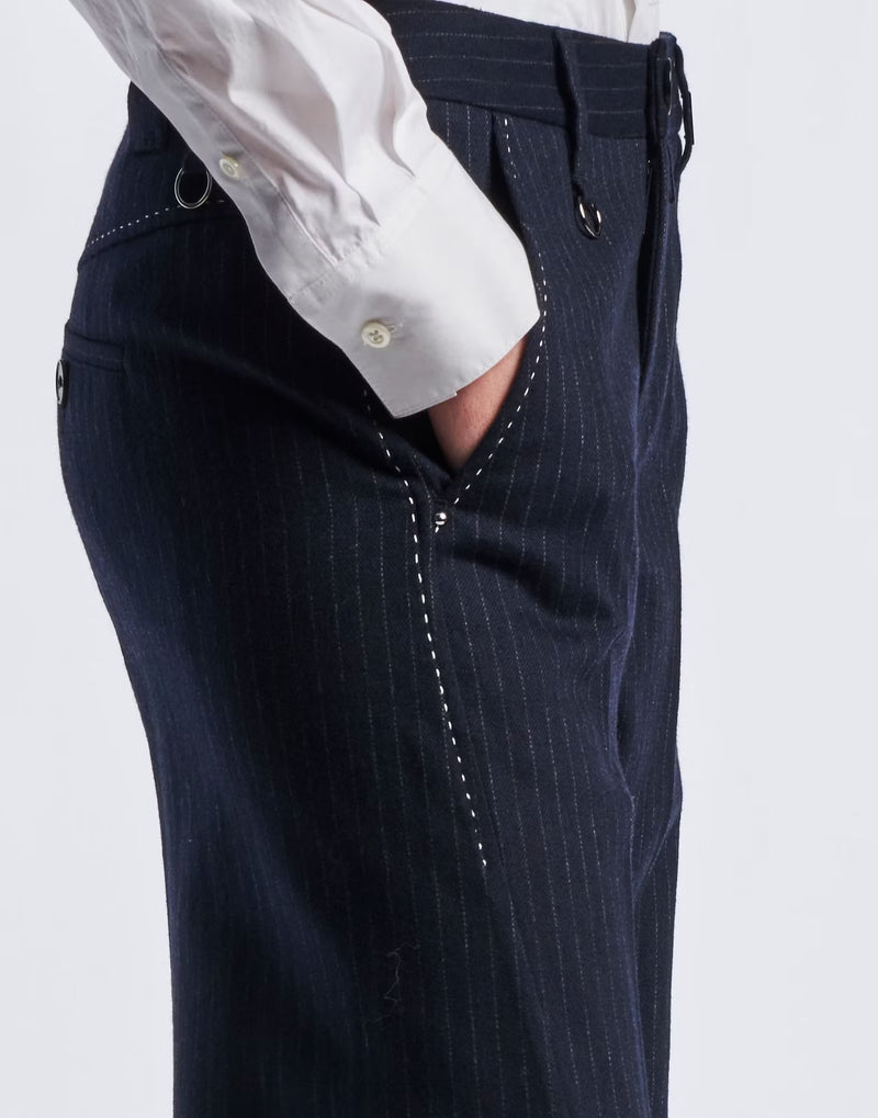 HIGH Everyday Couture Arrival Trousers Pinstripe Navy - SKULPT Dublin