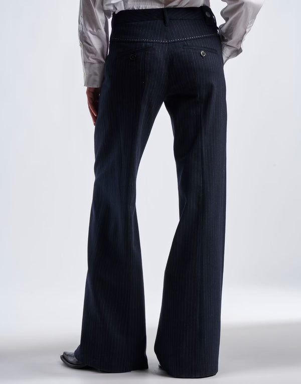 HIGH Everyday Couture Arrival Trousers Pinstripe Navy - SKULPT Dublin