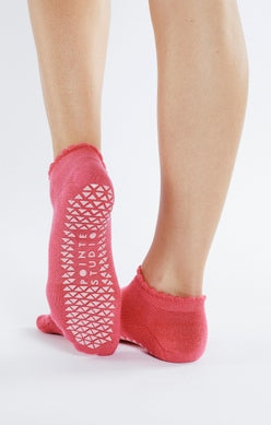 Pointe Studio Happy Full Foot Grip Socks in Pink - SKULPT Dublin