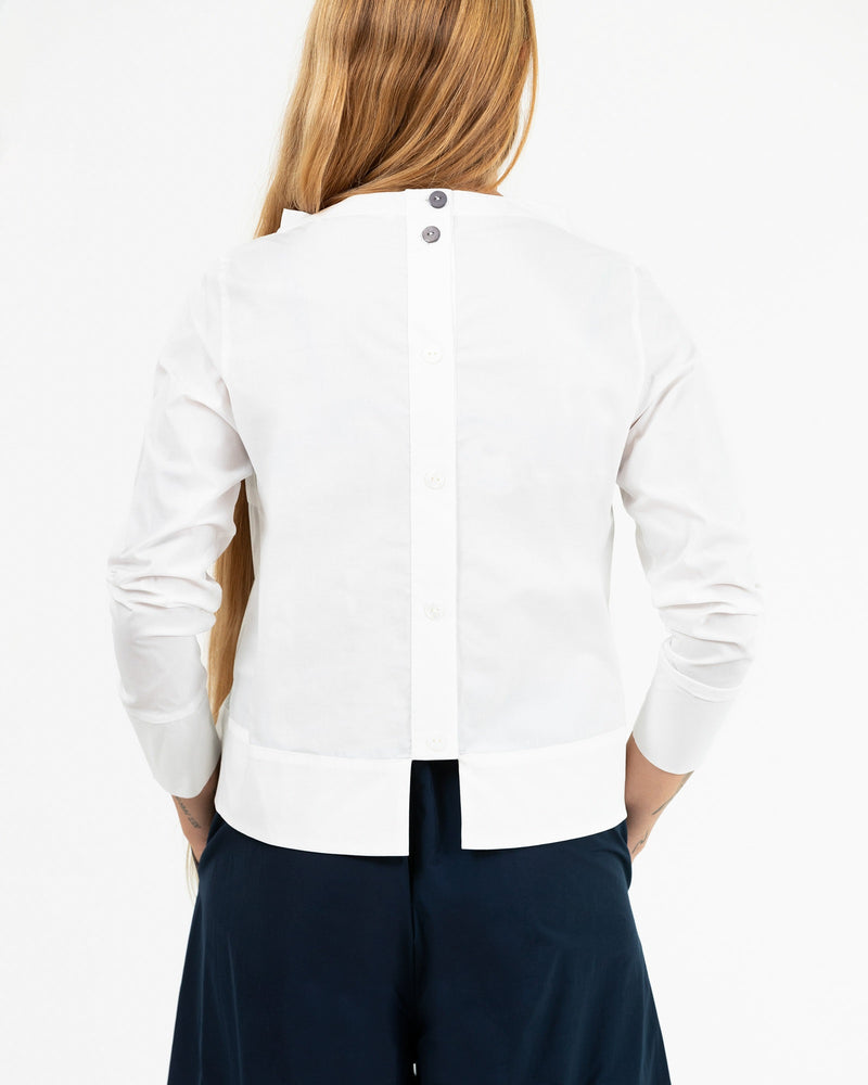 rialto48 Rear button Shirt in White - SKULPT Dublin