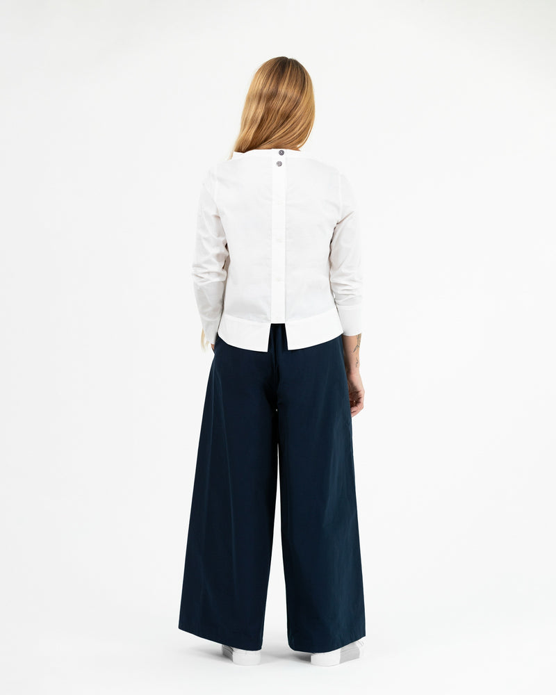 rialto48 Rear button Shirt in White - SKULPT Dublin