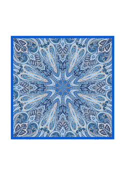 Codello Small Silk Paisley Scarf Blue Hues - SKULPT Dublin