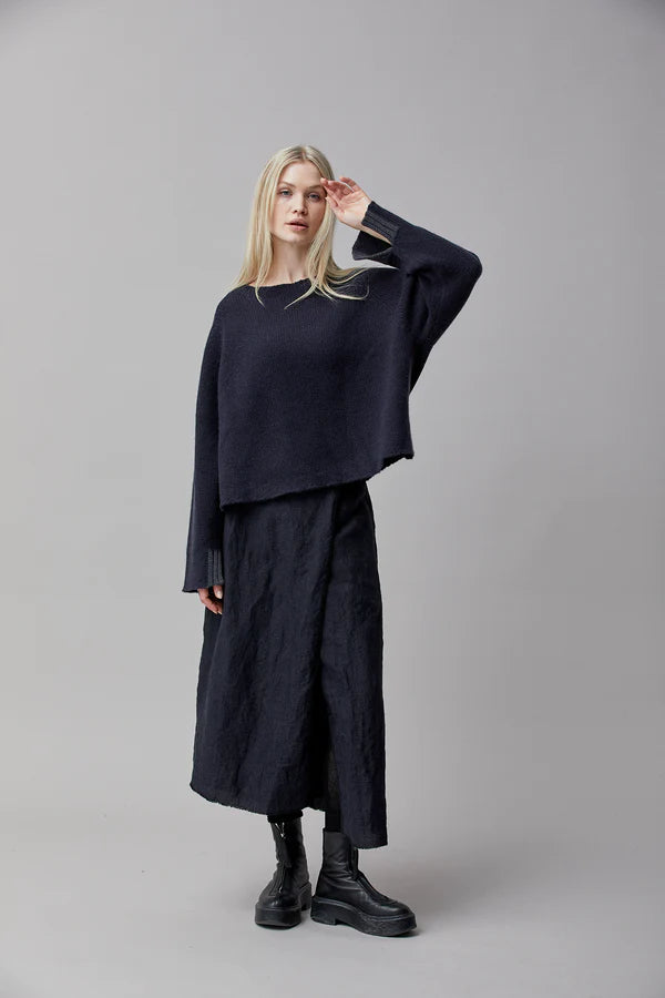 KristenseN Du Nord Cashmere Round Neck Jumper in Navy - SKULPT Dublin