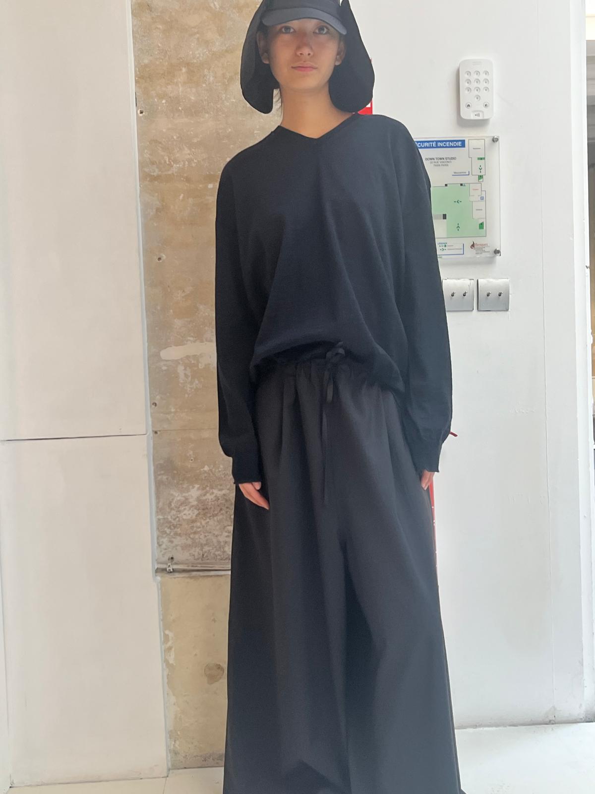 Sofie D'Hoore Wide Leg Charcoal Wool Trousers - SKULPT Dublin