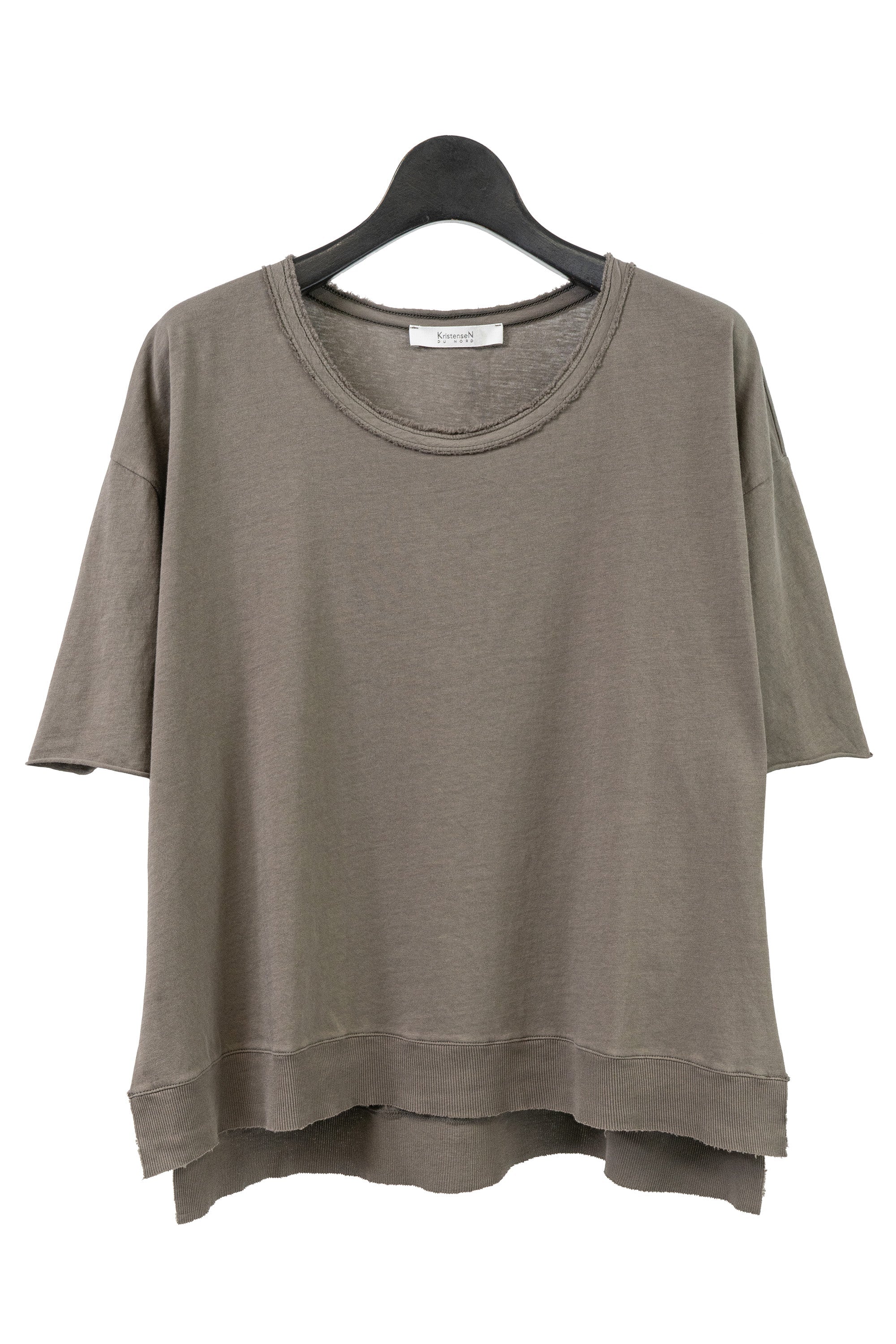 KristenseN Du Nord Short Sleeve Boxy Tee in Safari - SKULPT Dublin