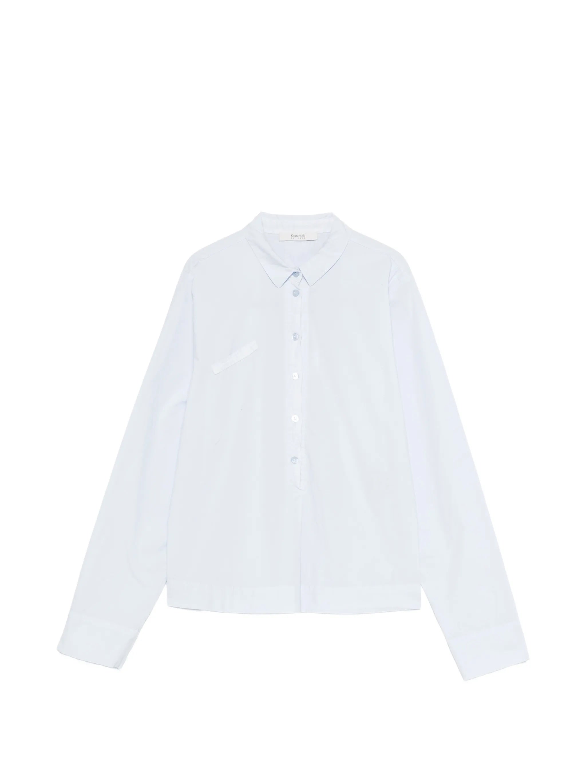Kristensen du Nord Stretch Jacket Collar Shirt in Sky Blue