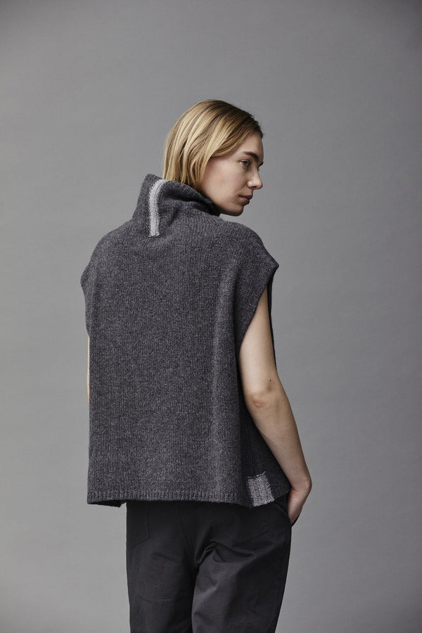 KristenseN Du Nord Cashmere Sleeveless Turtleneck in Grey - SKULPT Dublin