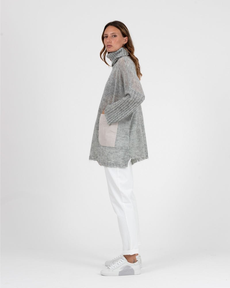 Rialto48 Oversize Knit Jumper in Grey - SKULPT Dublin
