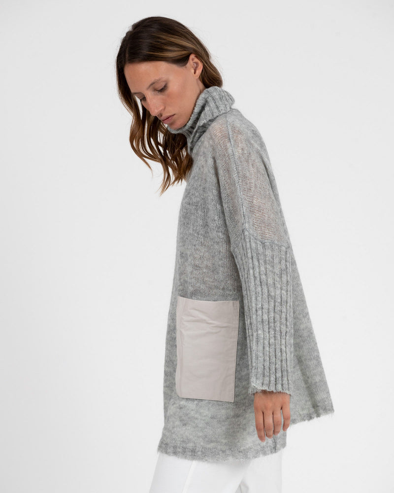 Rialto48 Oversize Knit Jumper in Grey - SKULPT Dublin