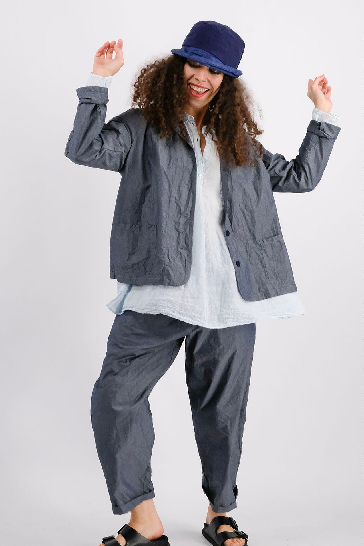 Manuelle Guibal Cotton Trousers in Denim - SKULPT Dublin