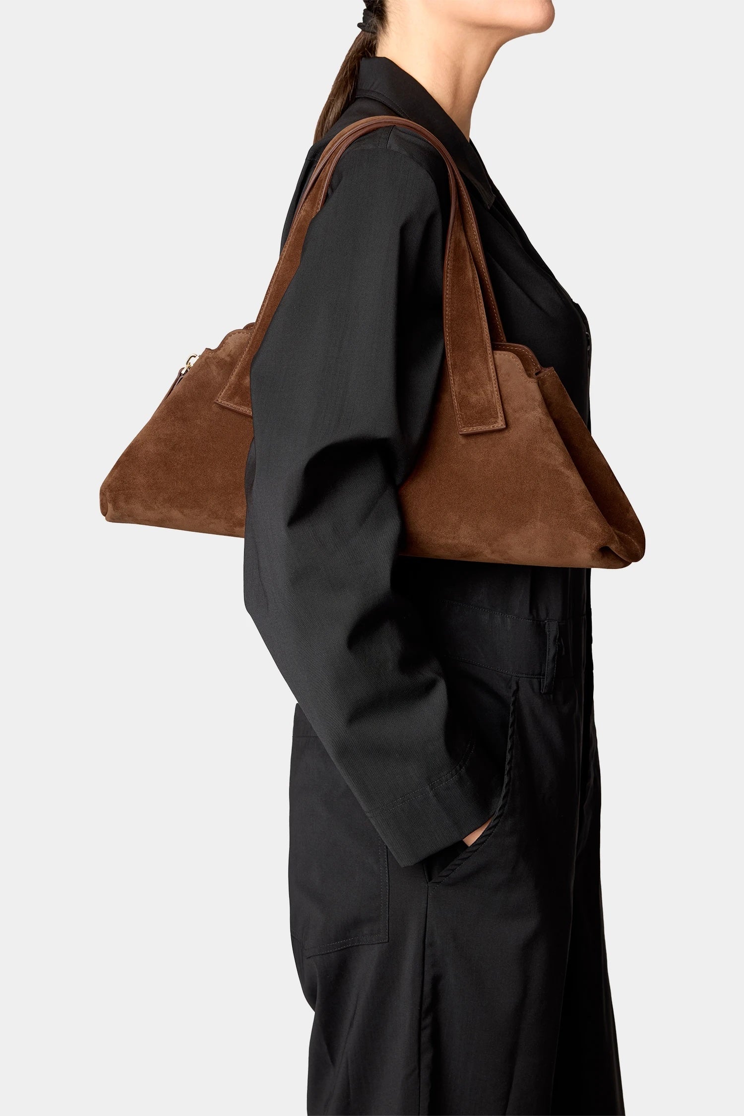 Marsell Handbag in Suede in Camel - SKULPT Dublin