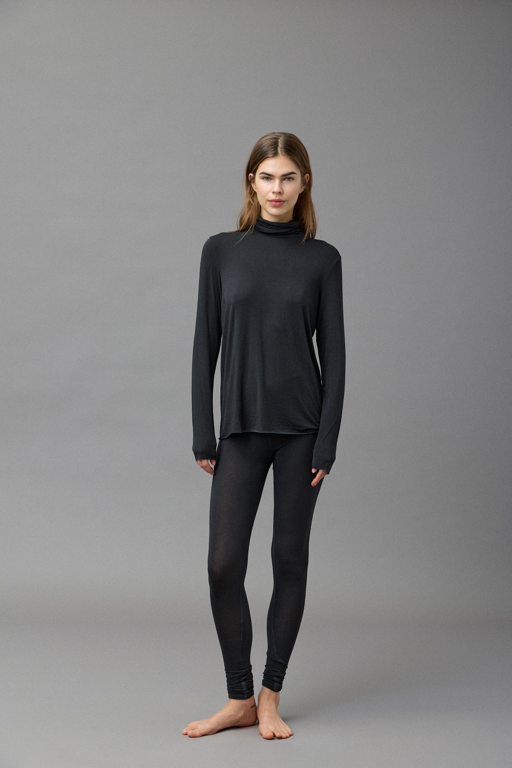 KristenseN Du Nord Long Sleeve Polo Top in Natural - SKULPT Dublin