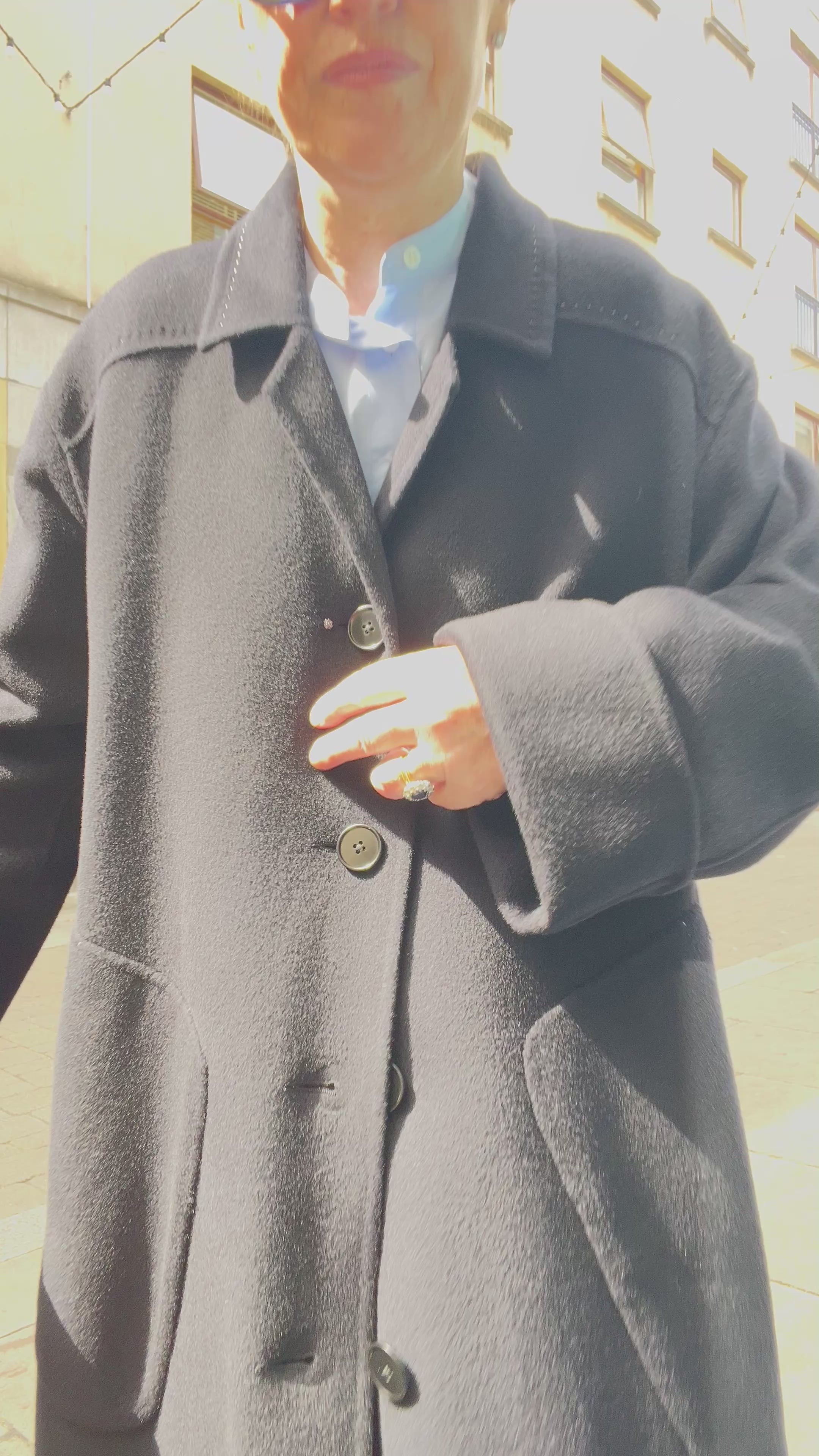 HIGH Everyday Couture Spire Long Coat in Navy - SKULPT Dublin