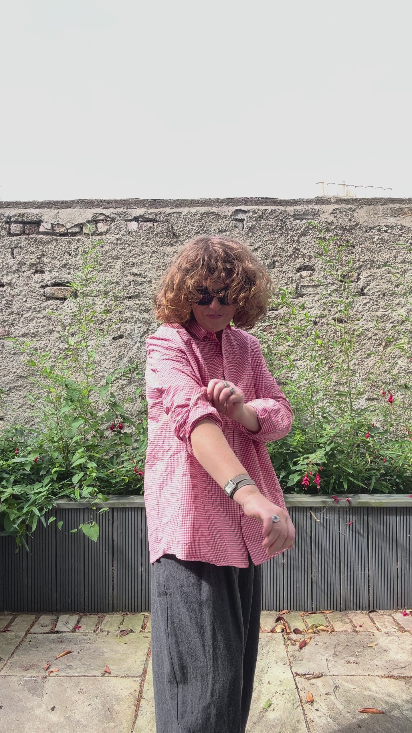 Apuntob Long Sleeve Shirt in Raspberry Gingham - SKULPT Dublin