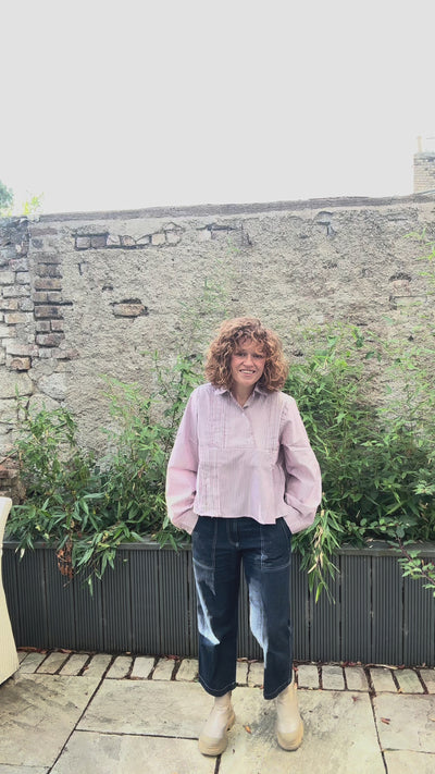 Jejia Shirt in Berry Pinstripe - SKULPT Dublin