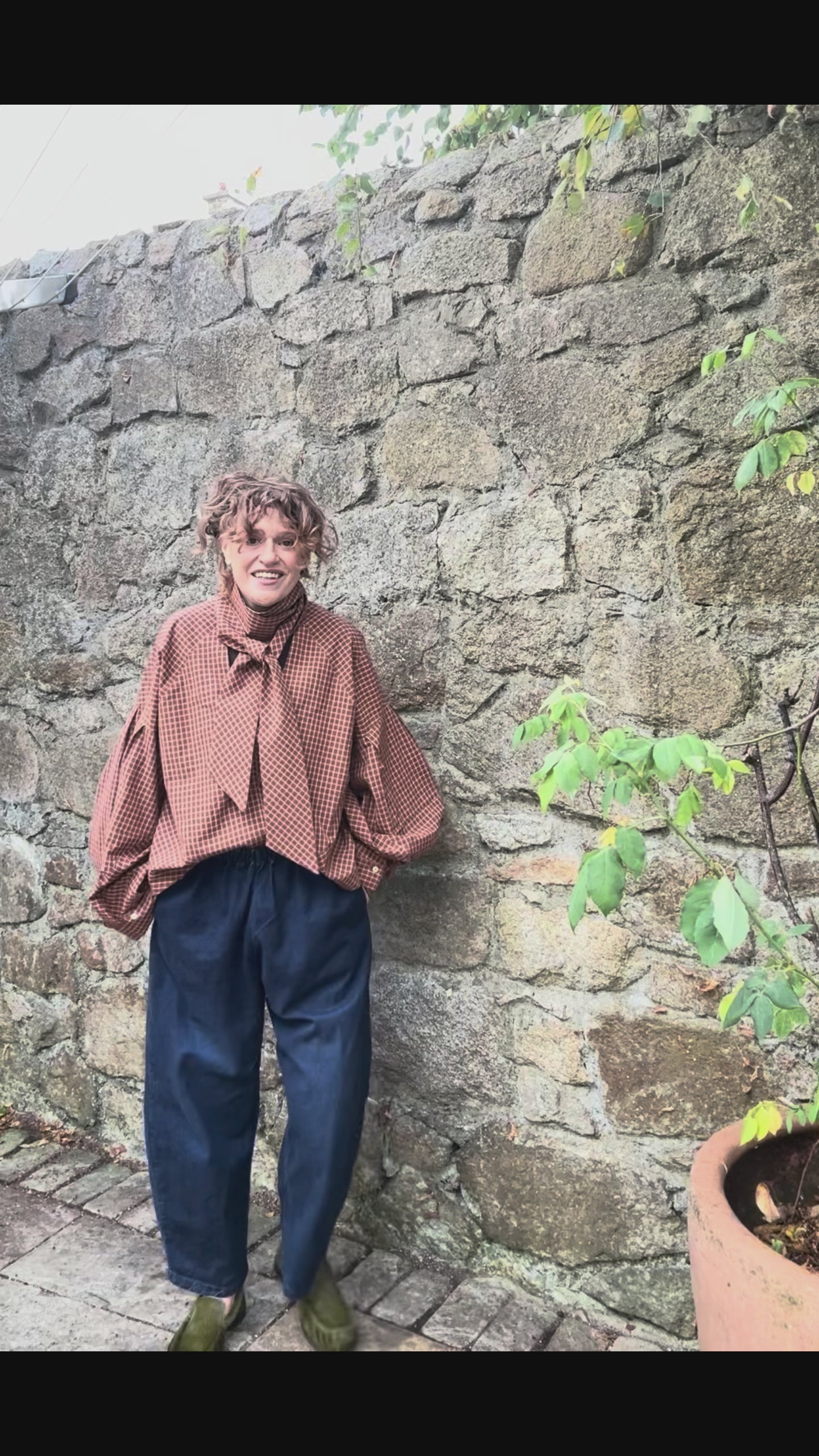 Jejia Shirt in Rust Check - SKULPT Dublin