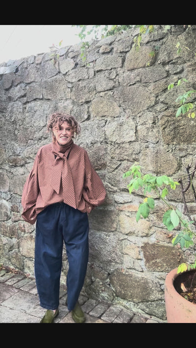 Jejia Shirt in Rust Check - SKULPT Dublin
