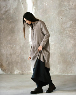rialto48 Two Tone Dress in Twine and Grey - SKULPT Dublin