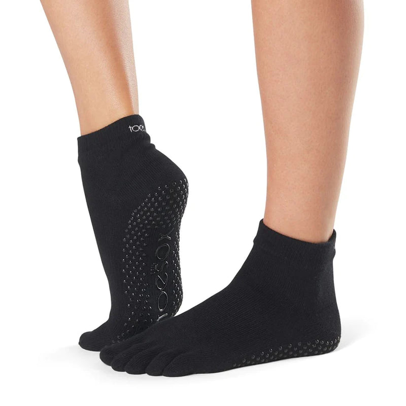 ToeSox 5 Toe Grip Sock Full Ankle Coverage - Black - SKULPT Dublin