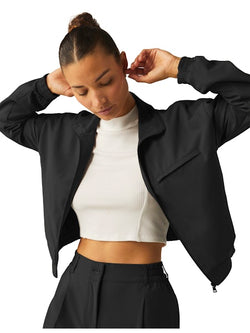 Beyond Yoga Crop Jacket in Black - SKULPT Dublin