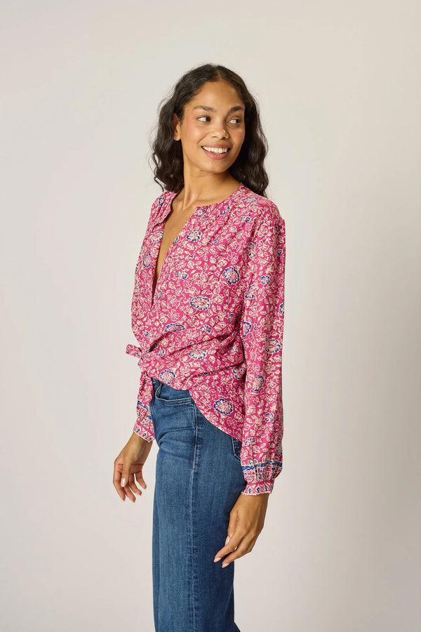 Natalie Martin Long Sleeve Shirt in Pink Lavender