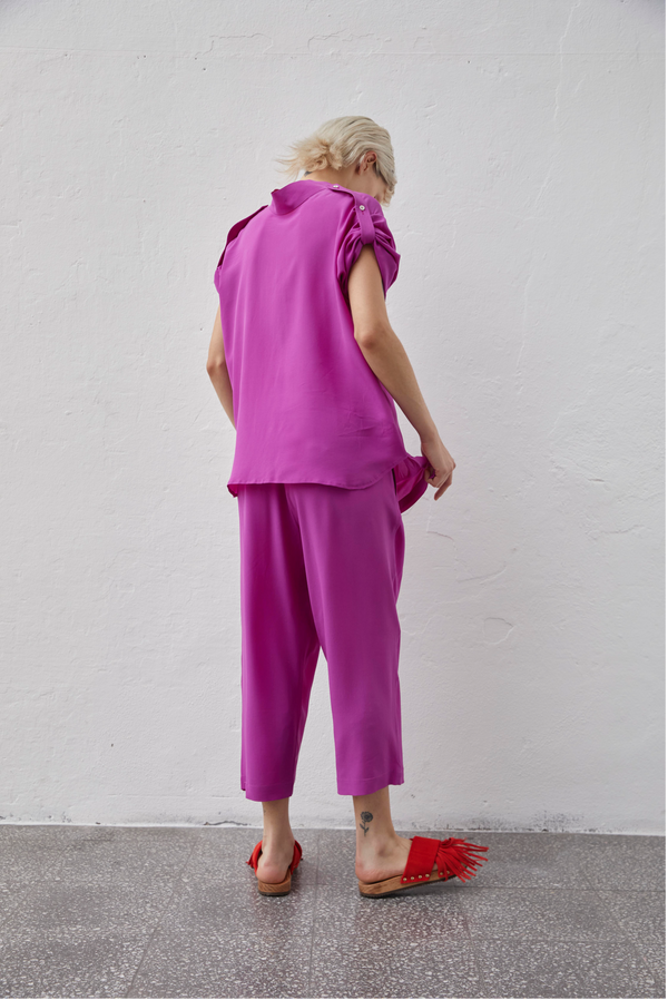 Jejia Bianchina Shirt Silk Violet - SKULPT Dublin
