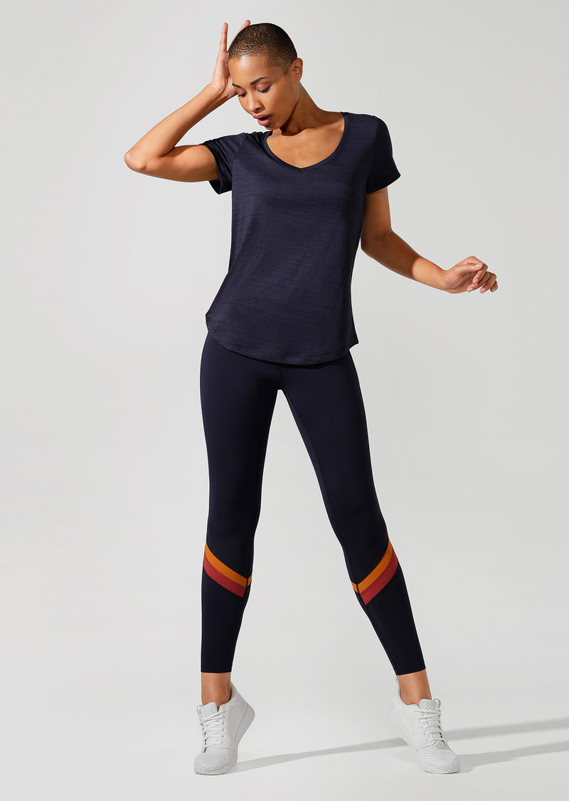 Lorna Jane Short Sleeved V neck Tee - Black - SKULPT Dublin