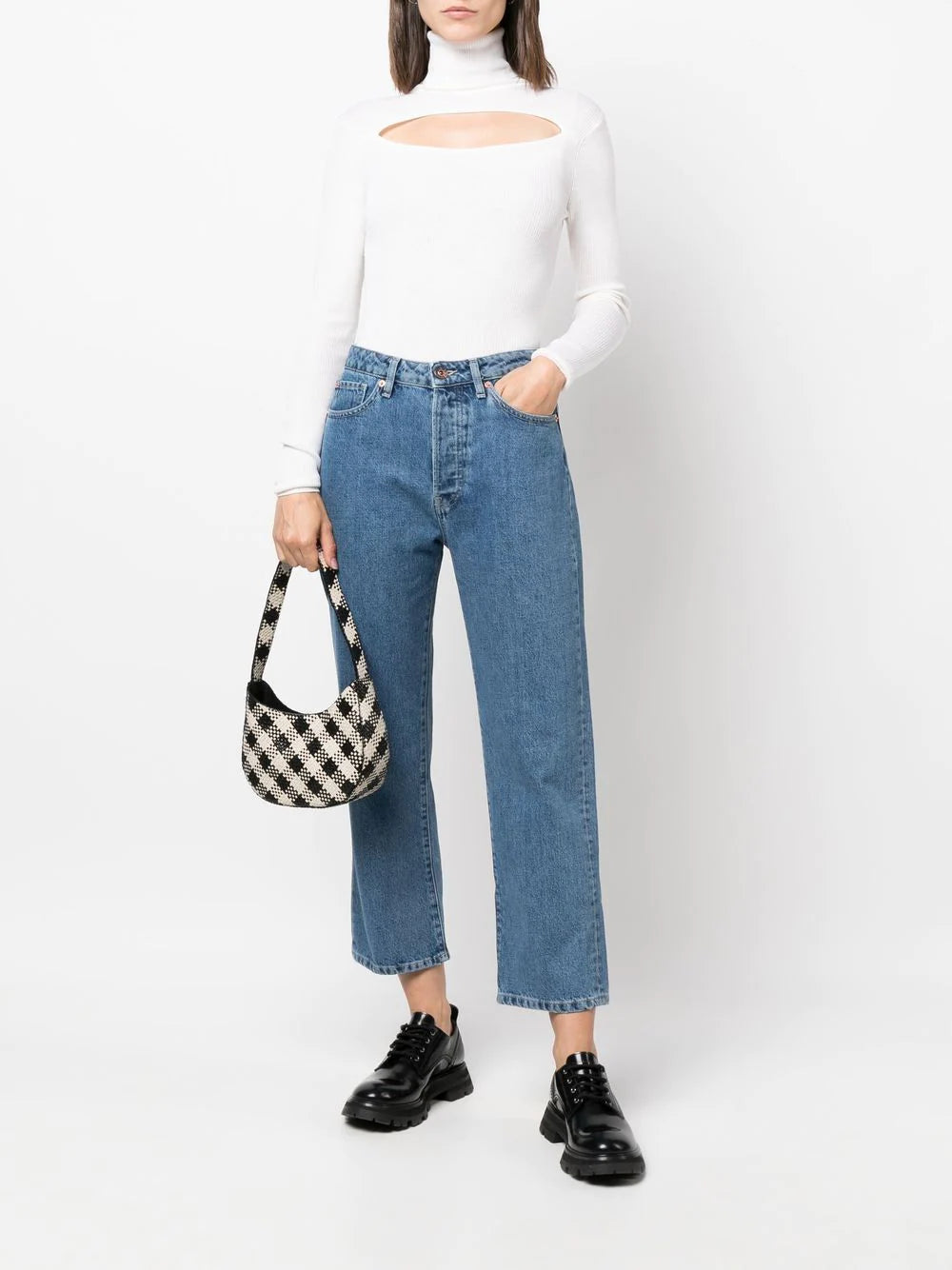 3x1 Denim Sabina Girlfriend in Classic Blue Denim - SKULPT Dublin