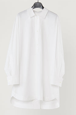 Hache Long Sleeve Polo Shirt in White - SKULPT Dublin