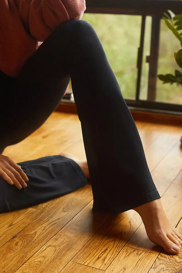 Beyond Yoga Practice Pants in Charcoal Grey Black