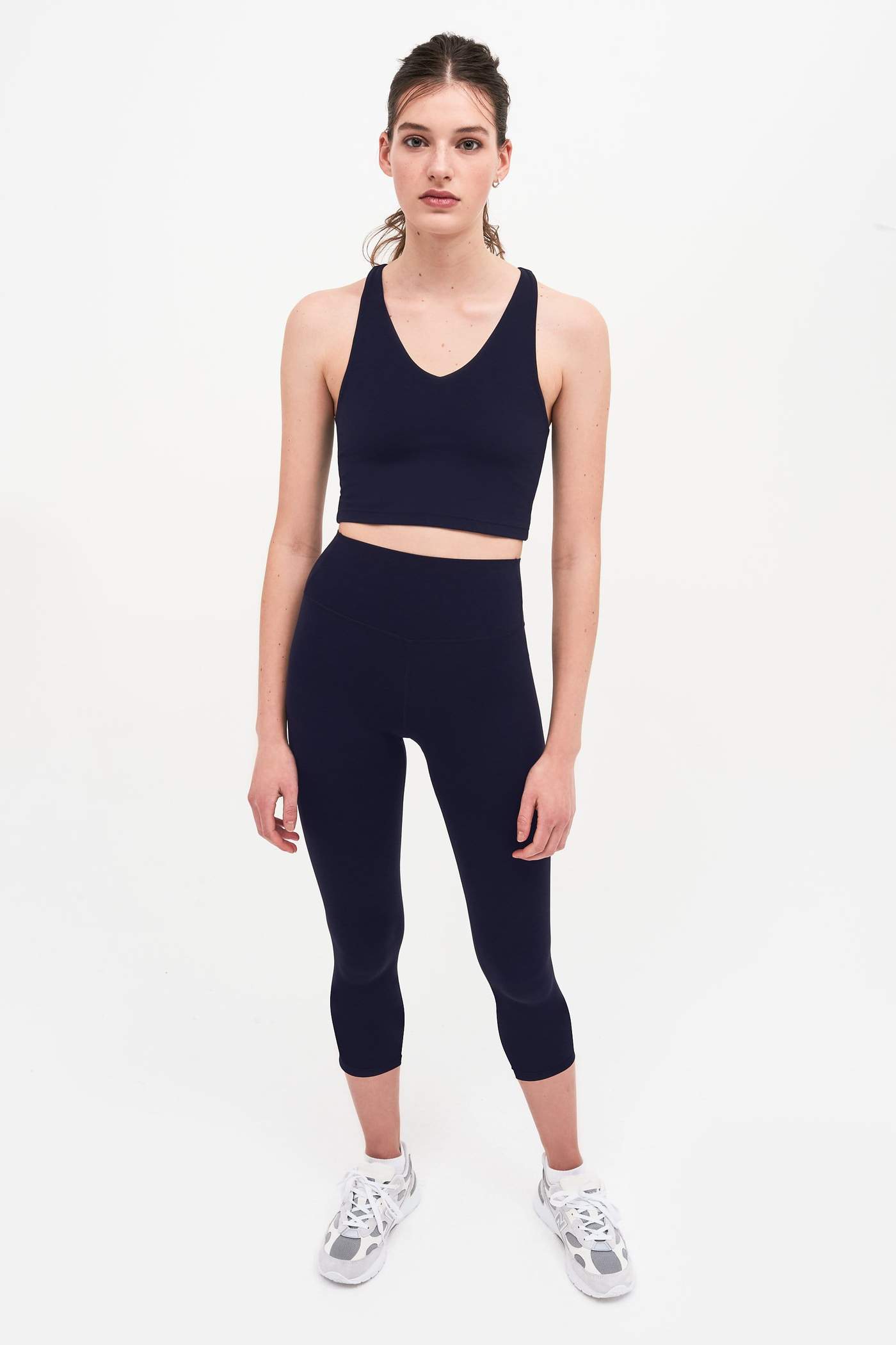 Splits59 Airweight Crop Legging in Navy - SKULPT Dublin