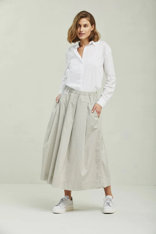 KristenseN Du Nord Cotton Stretch Skirt in Vintage Charcoal - SKULPT Dublin