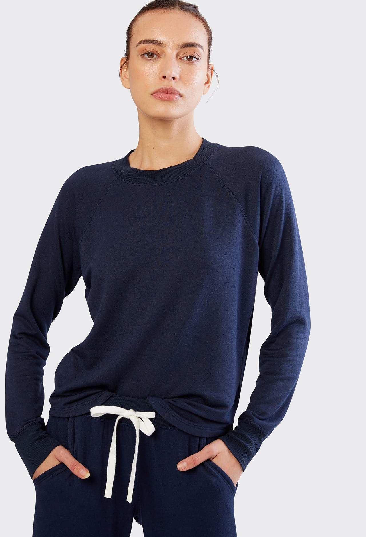 Splits59 Warm Up Long Sleeve Sweater in Navy - SKULPT Dublin