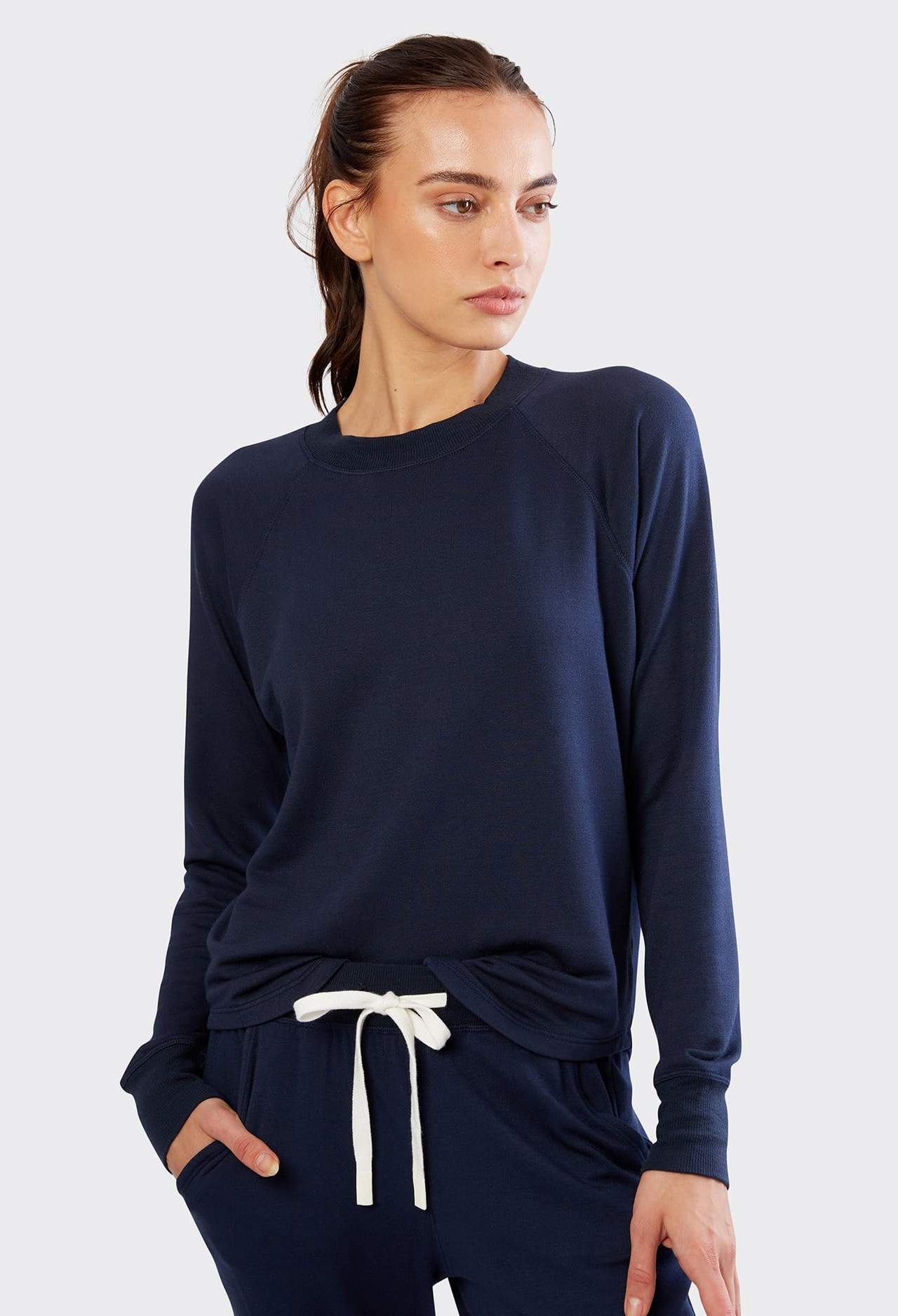 Splits59 Warm Up Long Sleeve Sweater in Navy - SKULPT Dublin