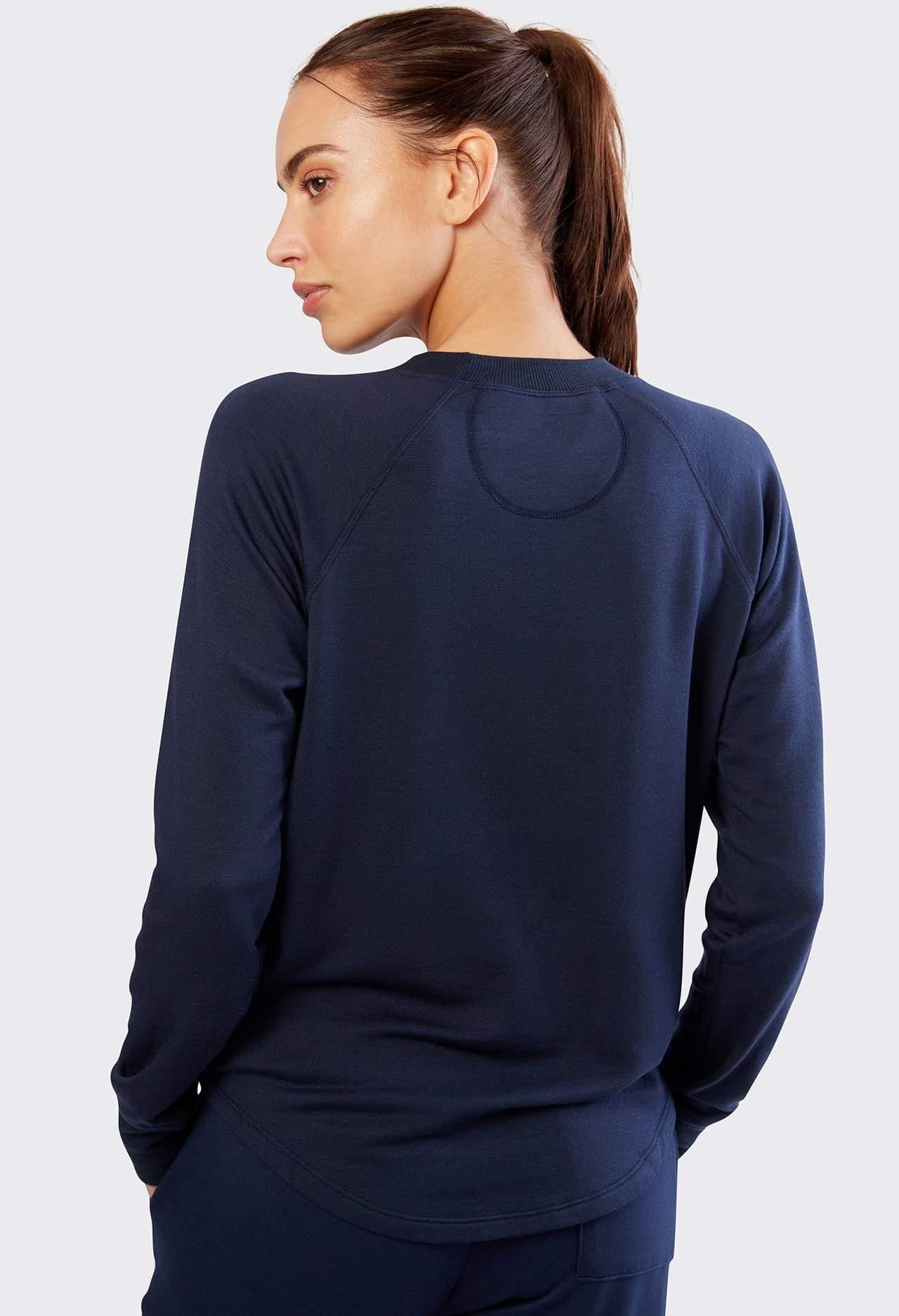 Splits59 Warm Up Long Sleeve Sweater in Navy - SKULPT Dublin