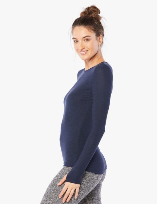 Beyond Yoga Classic Long Sleeve Top in Navy - SKULPT Dublin