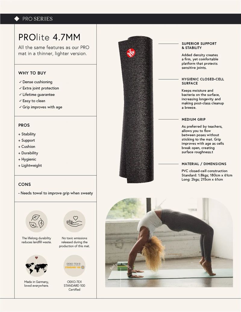 Manduka The Pro Lite Yoga Mat - Black Sage (Green)
