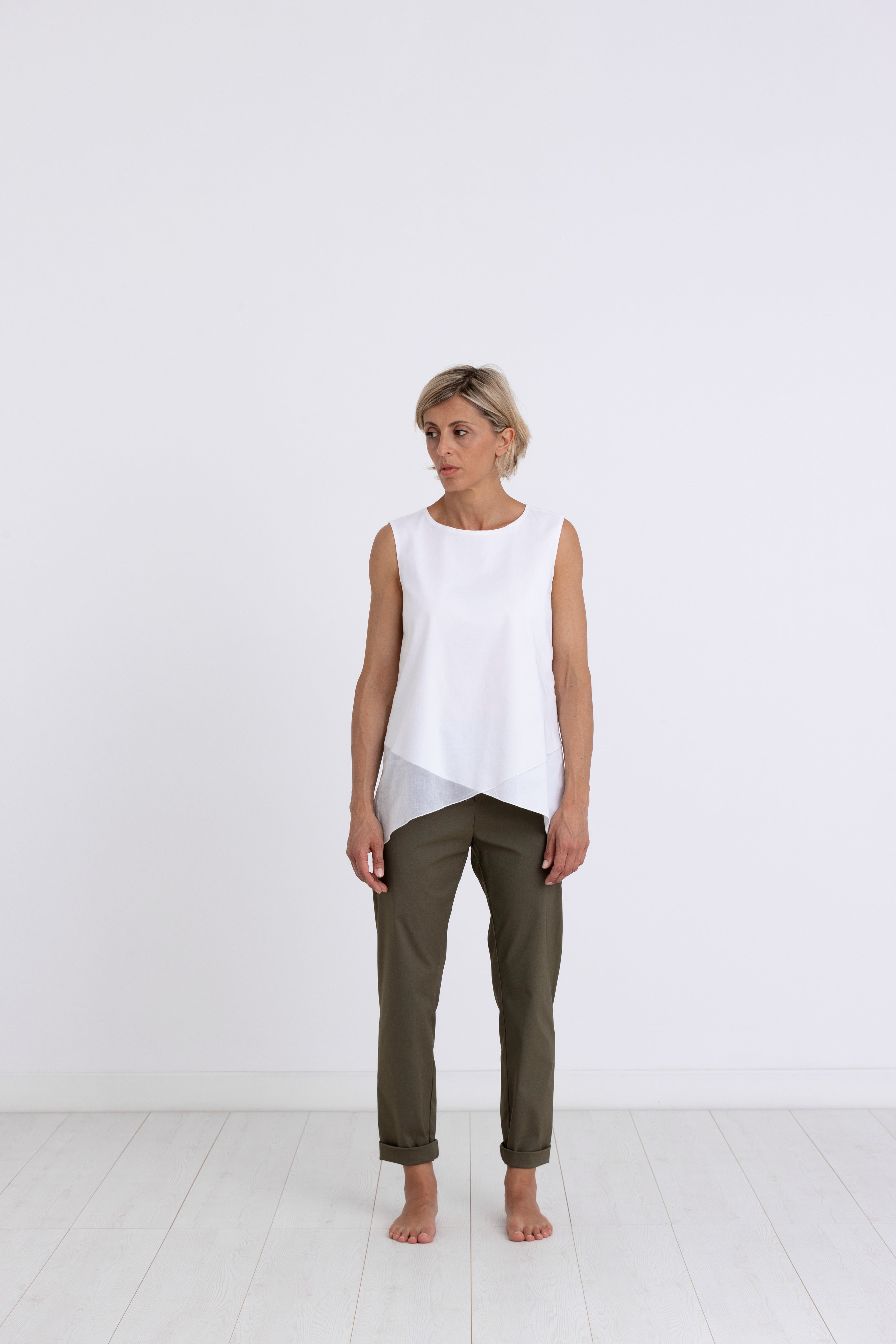 rialto48 Sleeveless Top in White - SKULPT Dublin