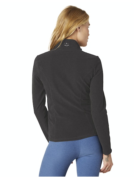 Beyond Yoga Spacedye Mock Neck Zip Up in Darkest Night - SKULPT Dublin