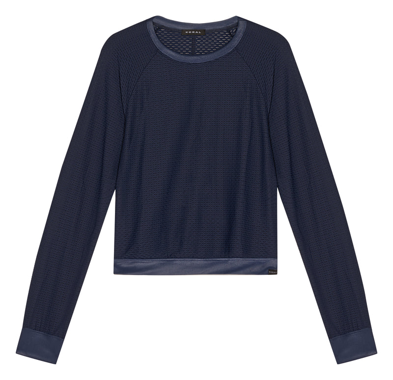 Koral Sofia Long Sleeved Top - Navy - SKULPT Dublin