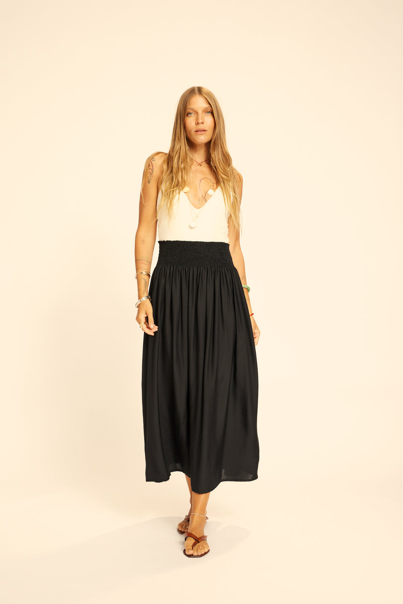 Natalie Martin Bella Skirt in Silk Black - SKULPT Dublin