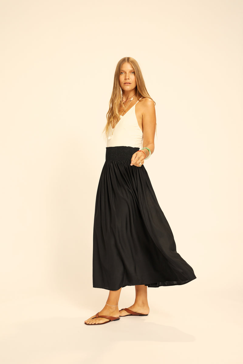 Natalie Martin Bella Skirt in Silk Black - SKULPT Dublin