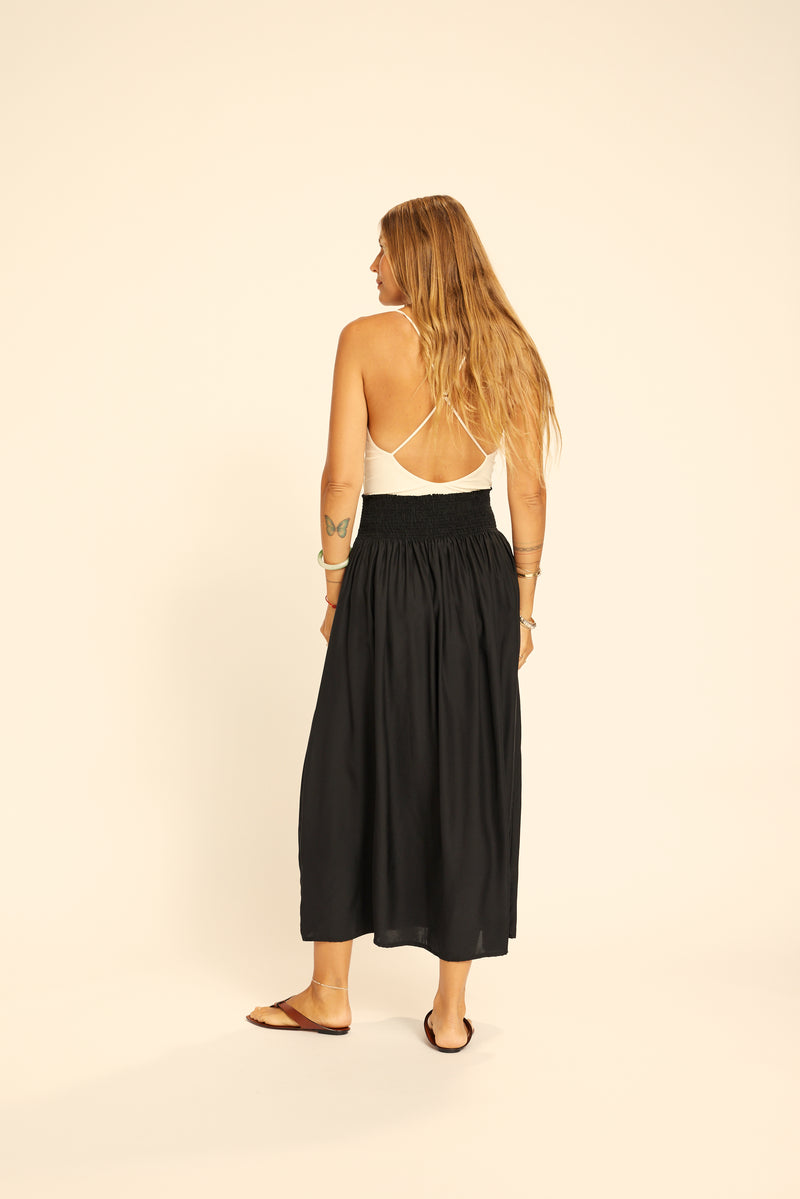 Natalie Martin Bella Skirt in Silk Black - SKULPT Dublin