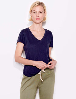 Sundry Clothing V Neck Tee in Navy - SKULPT Dublin
