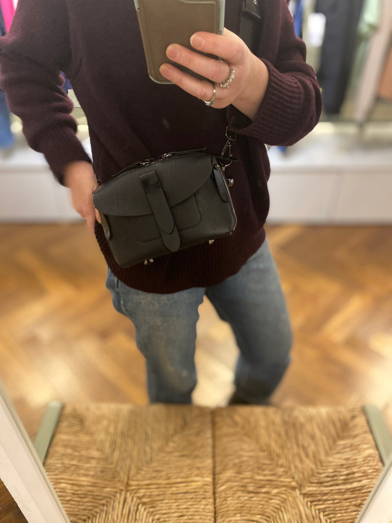 Filodee Microtool Handbag in Grain Leather Black - SKULPT Dublin
